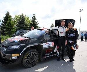 Janica Kostelić co-driver to Sebastien Ogier
